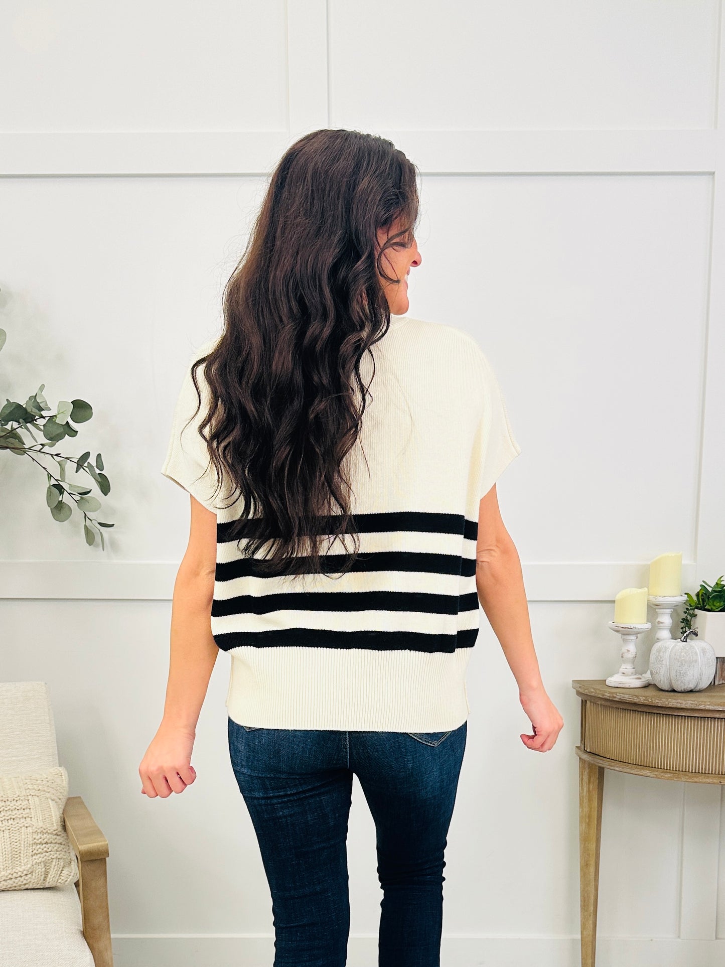 Fresh Coast Knit Top in Natural/Black