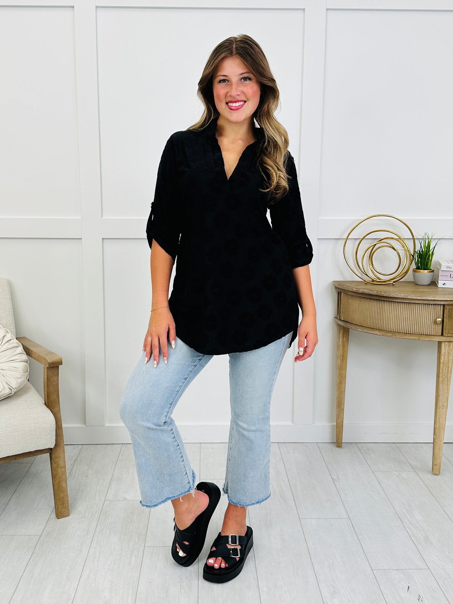 Floral Feelings Top In Black