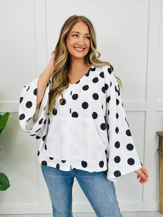 Off-Duty Polka Lounge Top