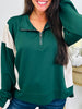 Half Zip Harmony Pullover In Hunter Green