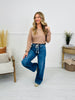 Off Duty Tummy Control Wide Leg Drawstring Jeans