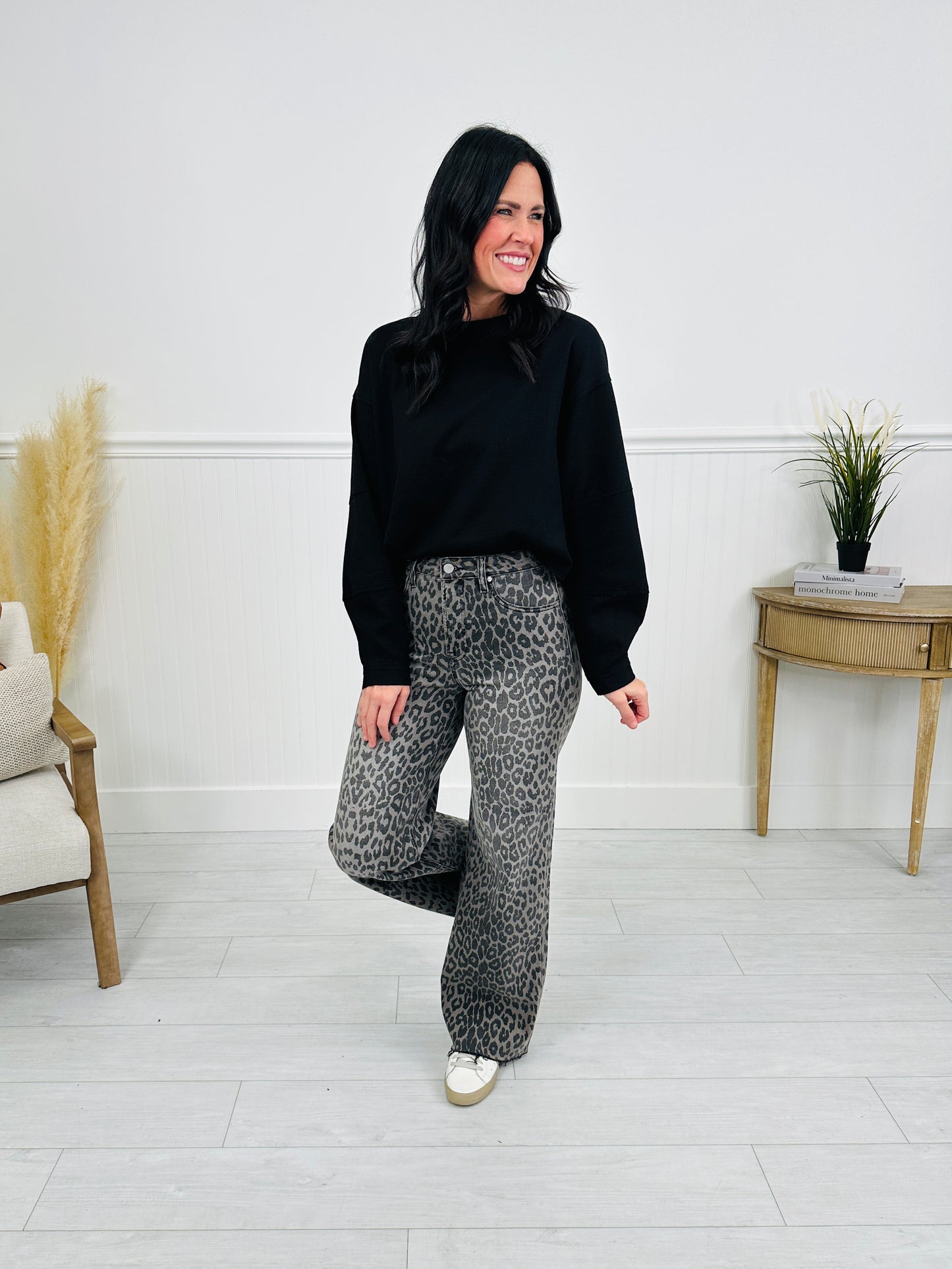 Wild Thing Tummy Control Grey Leopard Jeans