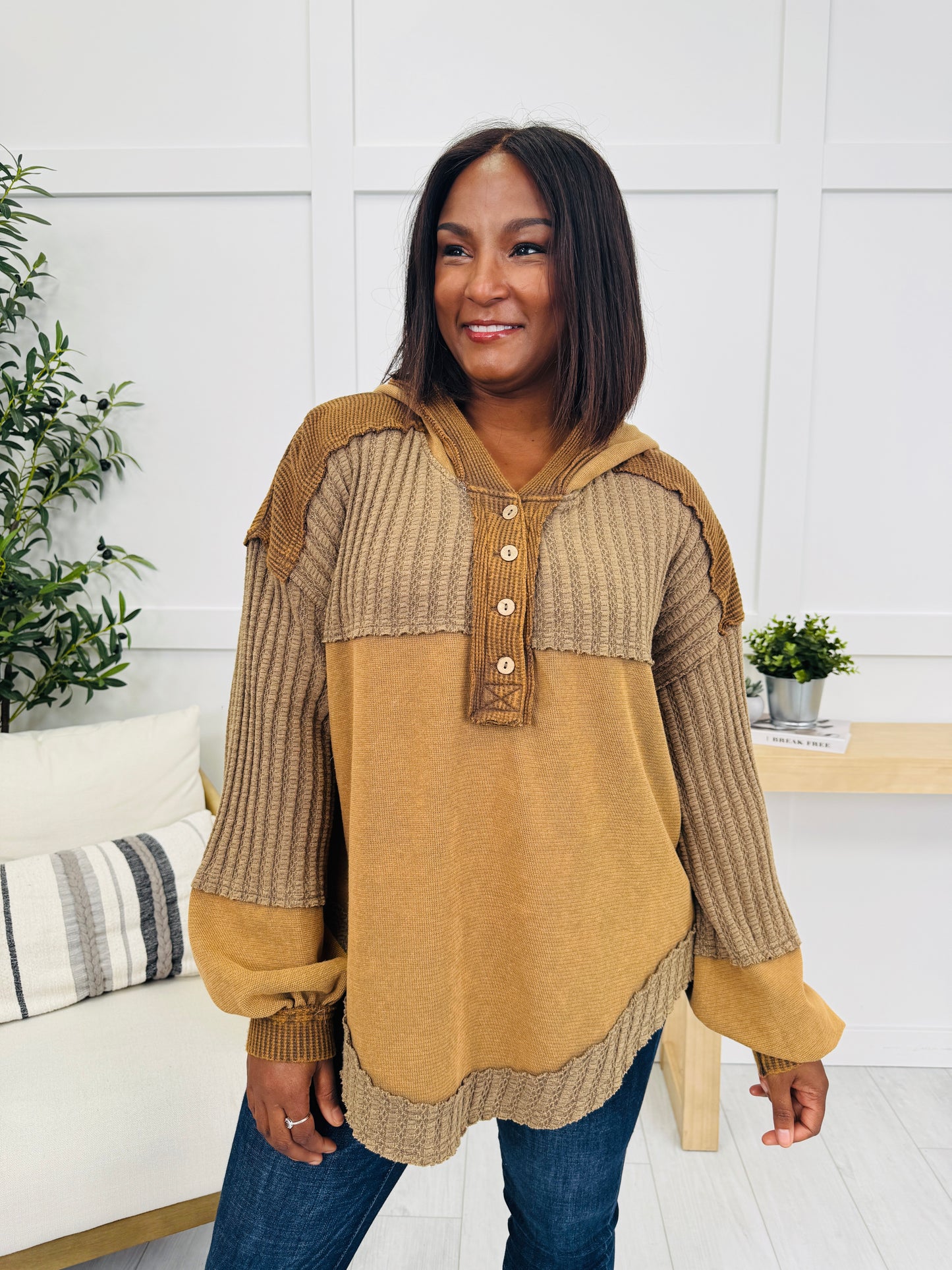 Cozy Keepsake Pullover in Camel