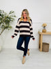 Stripe Of The Moment Sweater In Chocolate