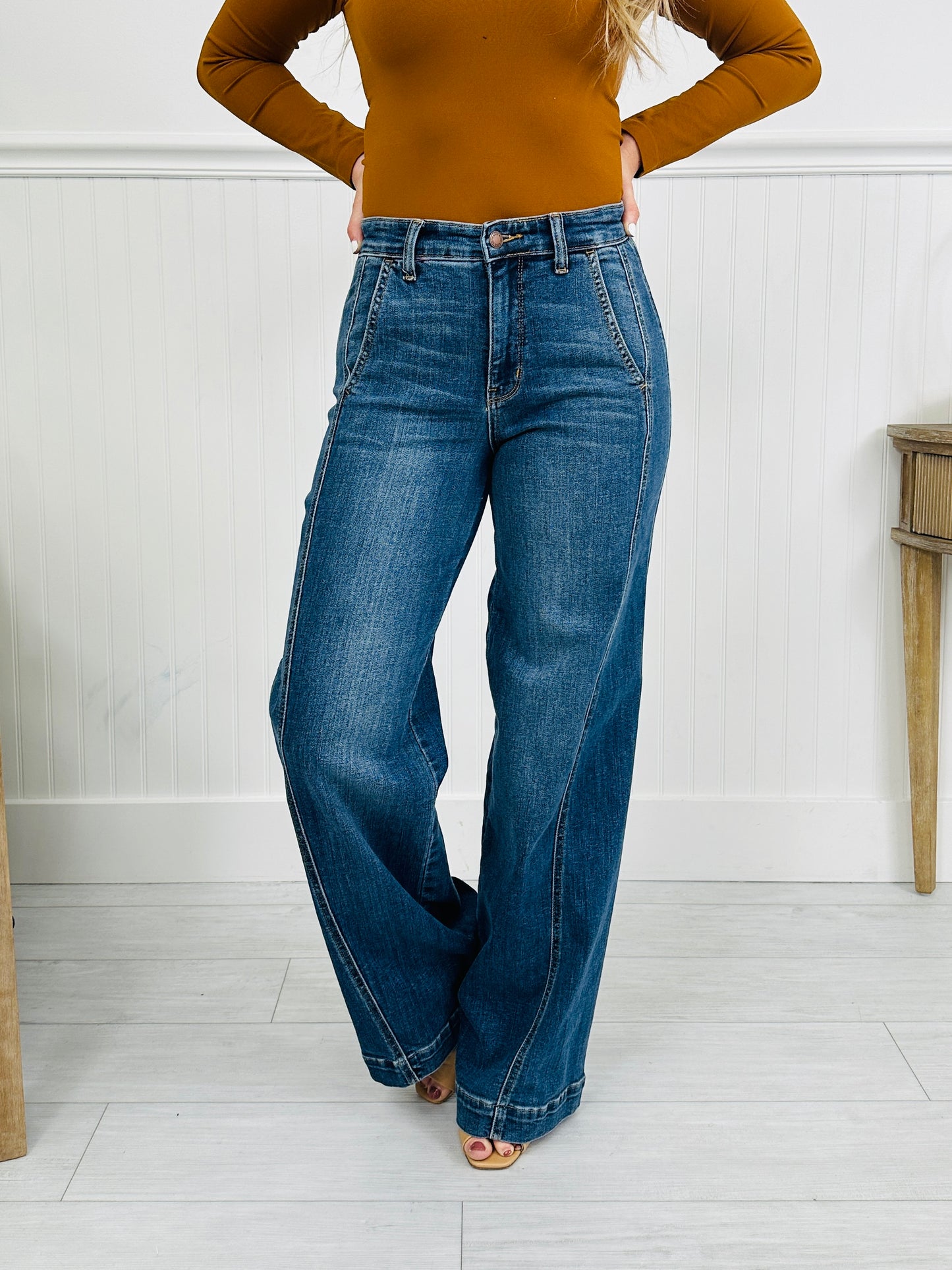 Judy Blue Downtown Dream Wide Leg Trouser Jeans
