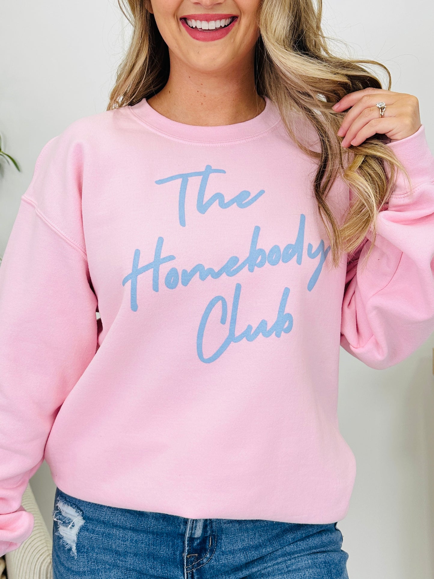 The Homebody Club Graphic Crewneck Sweatshirt in Multiple Colors
