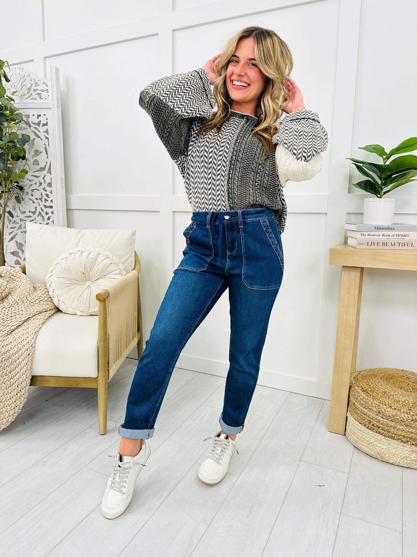 Mica Stretch the Limit Mom Jean Joggers in Reg/ Curvy