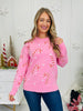 Peppermint Parade Sweater in Pink