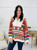 Cozy Carnival Sweater In Brick Multi