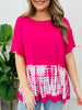 Drift & Dye Top In Fuchsia