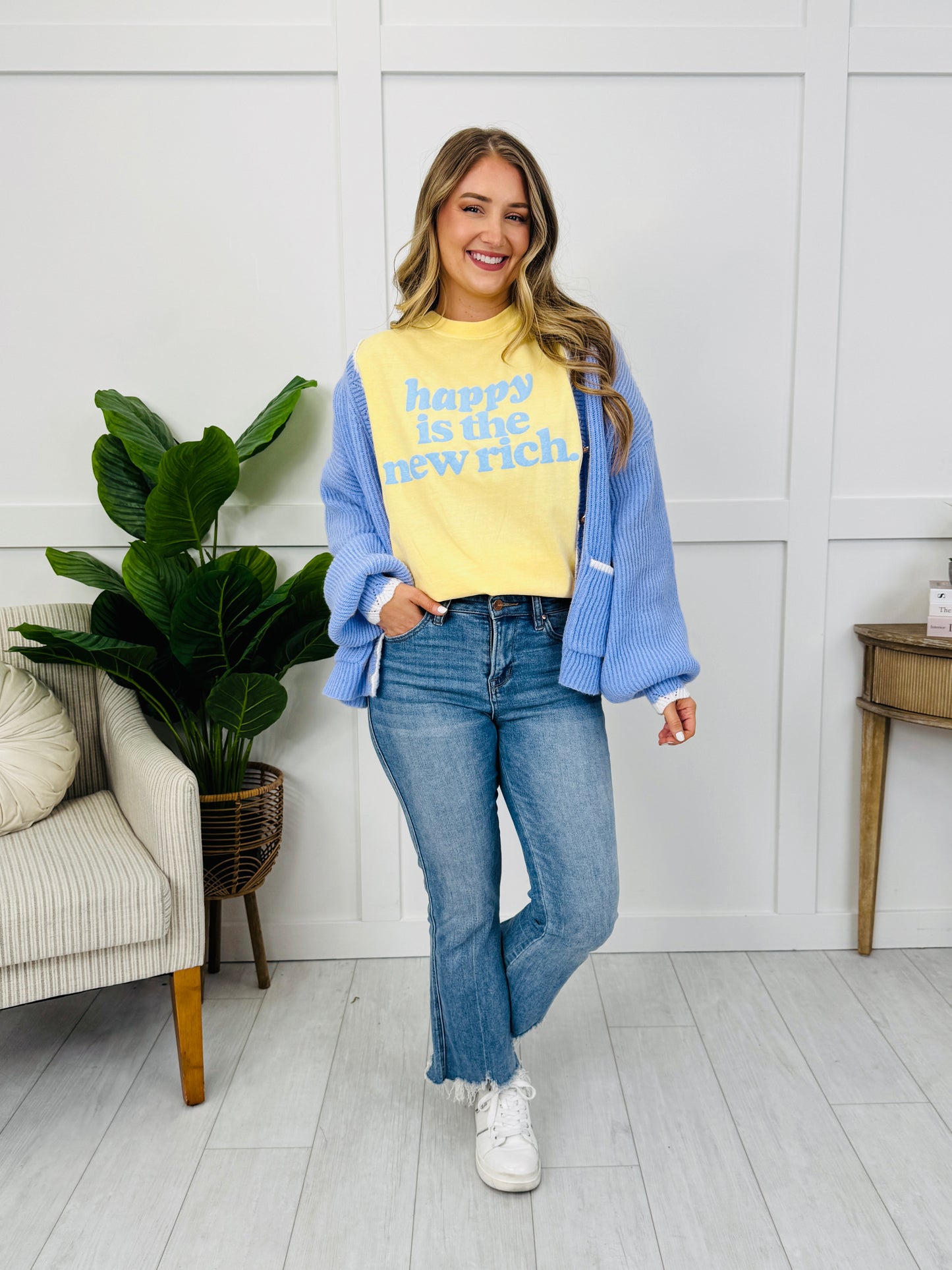 Happy Is The New Rich Graphic Tee