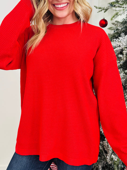 Sweet Like Santa Thermal Pullover in Multiple Colors