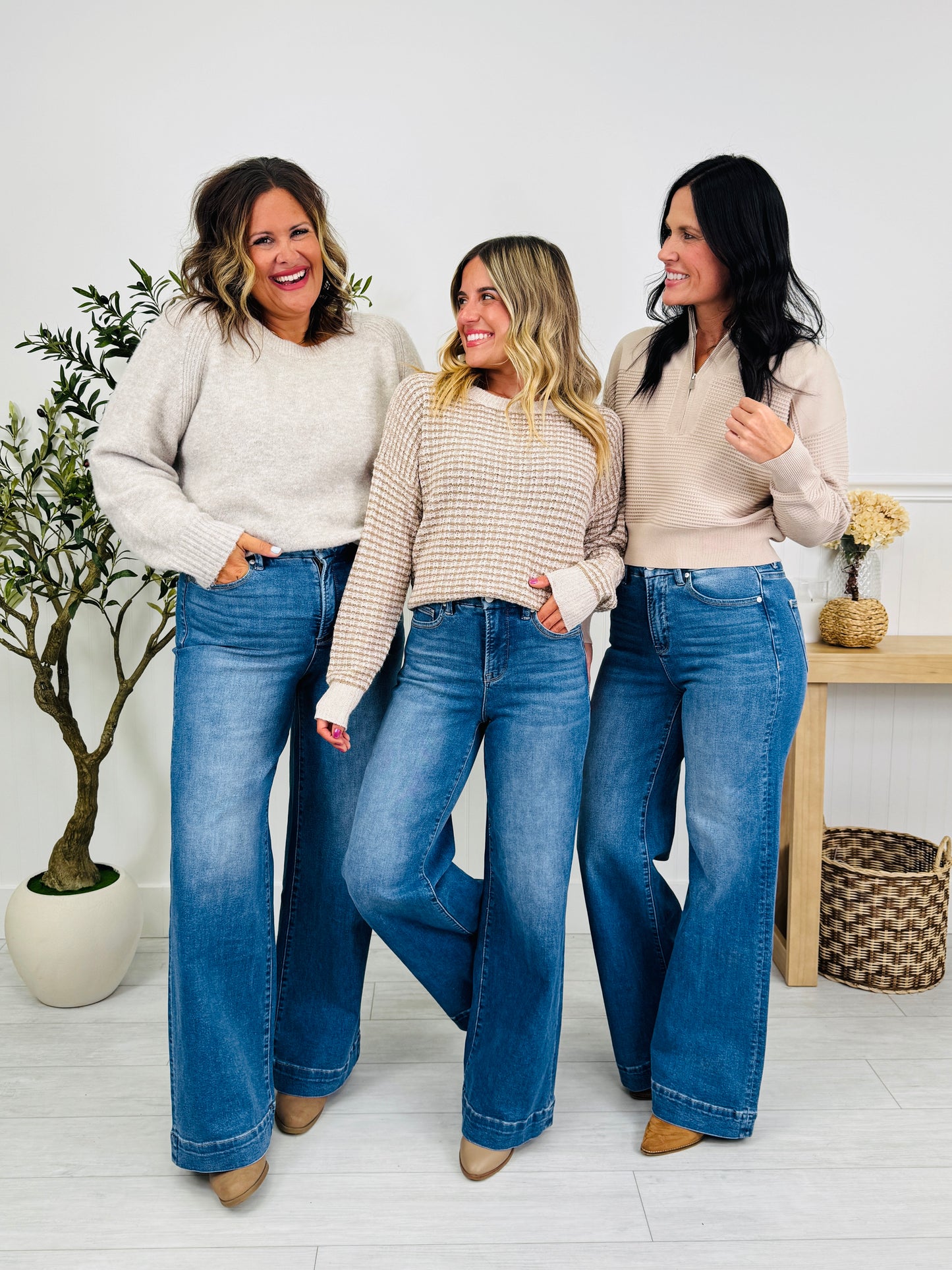 Ready to Roll Retro Wide Leg Jeans in Three Inseams