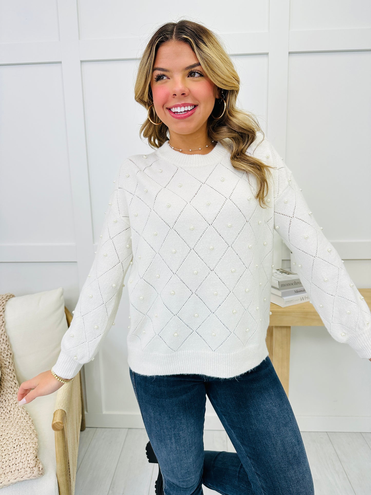 Classic Pearl Affair Sweater- Multiple Colors!