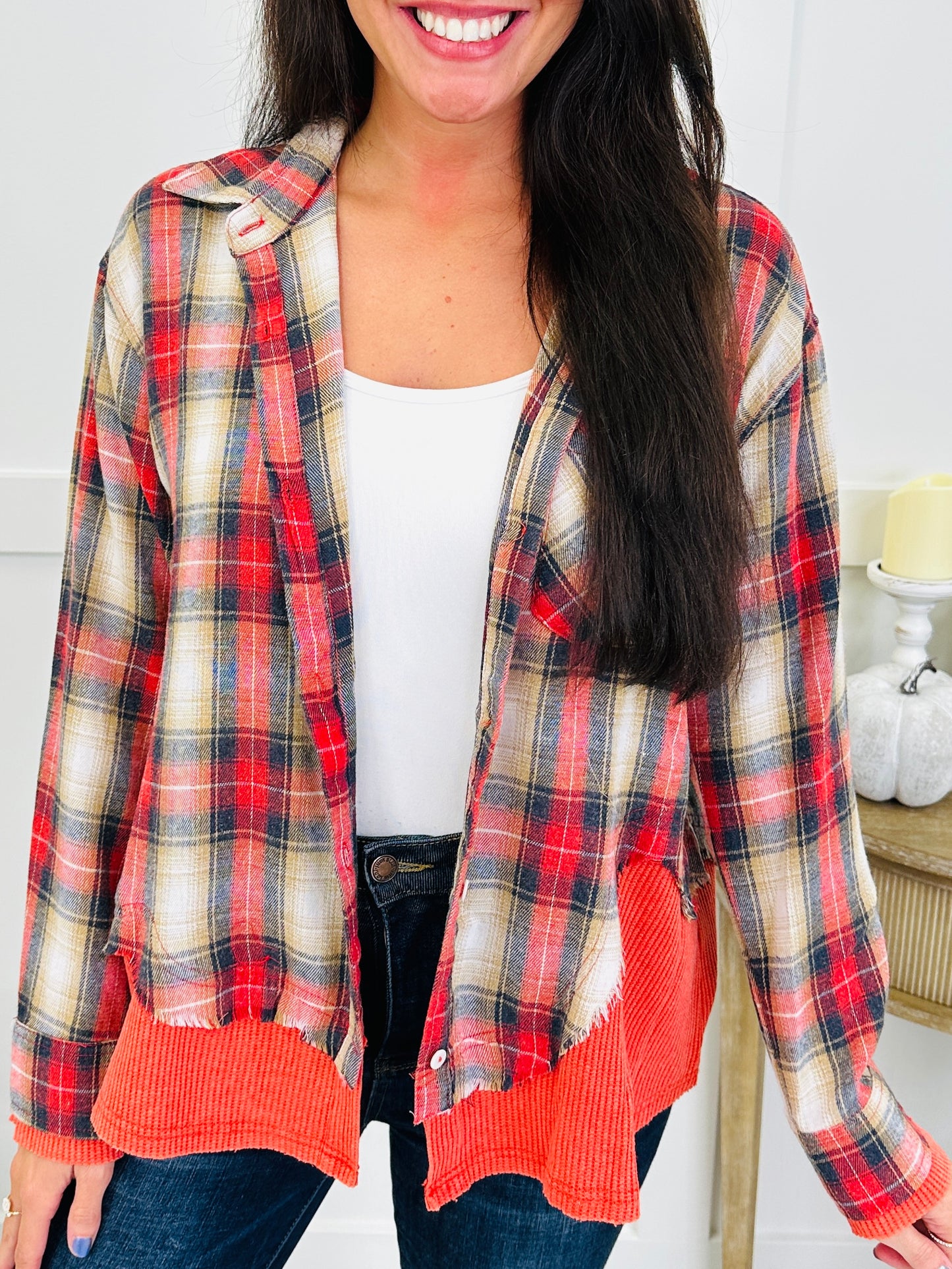 Driftwood Trails Flannel In Red