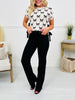Fade To Black Tummy Control Slim Wide Leg Black Jeans