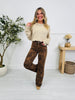 Vintage Bloom Tummy Control Wide Leg Jeans