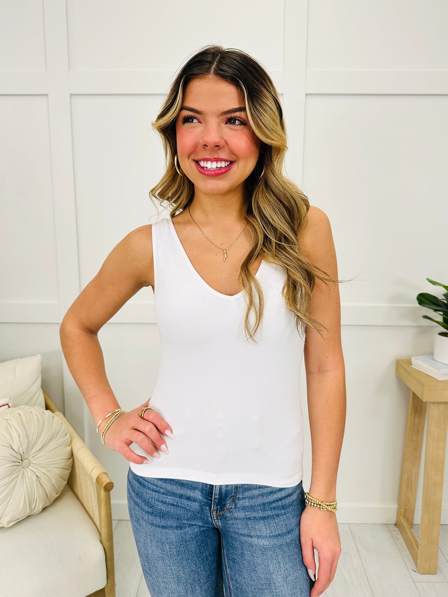 Cropped Reversible Shapewear Tank- Multiple Colors!