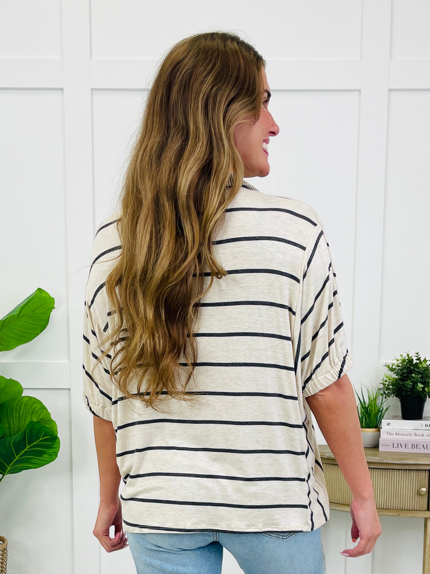 Blush Collar Club Top In Mocha