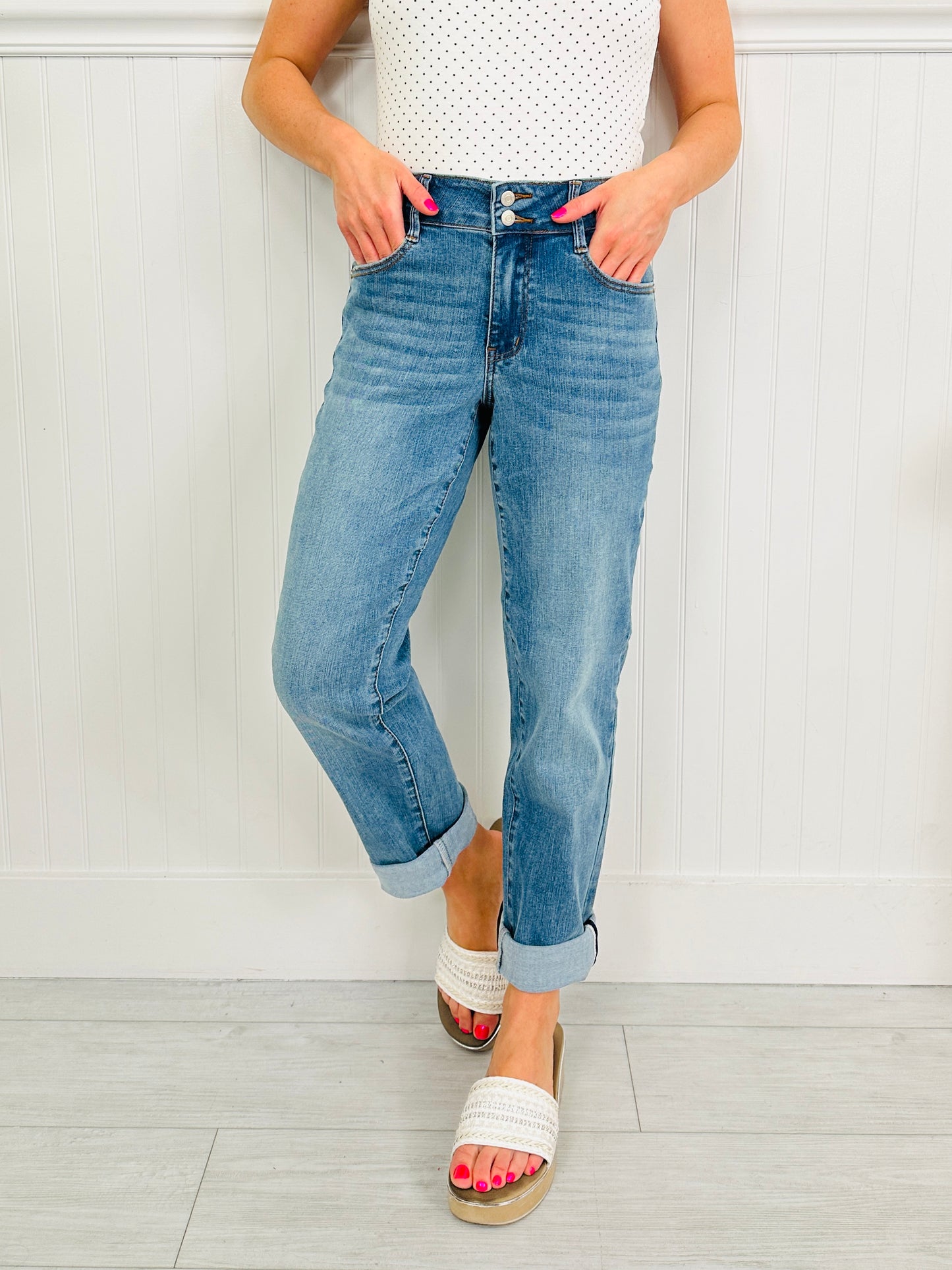 Judy Blue Boyfriend Upgrade Cooling Boyfriend Jeans
