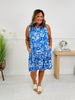 The Gone Coastal Dress In Santorini Print