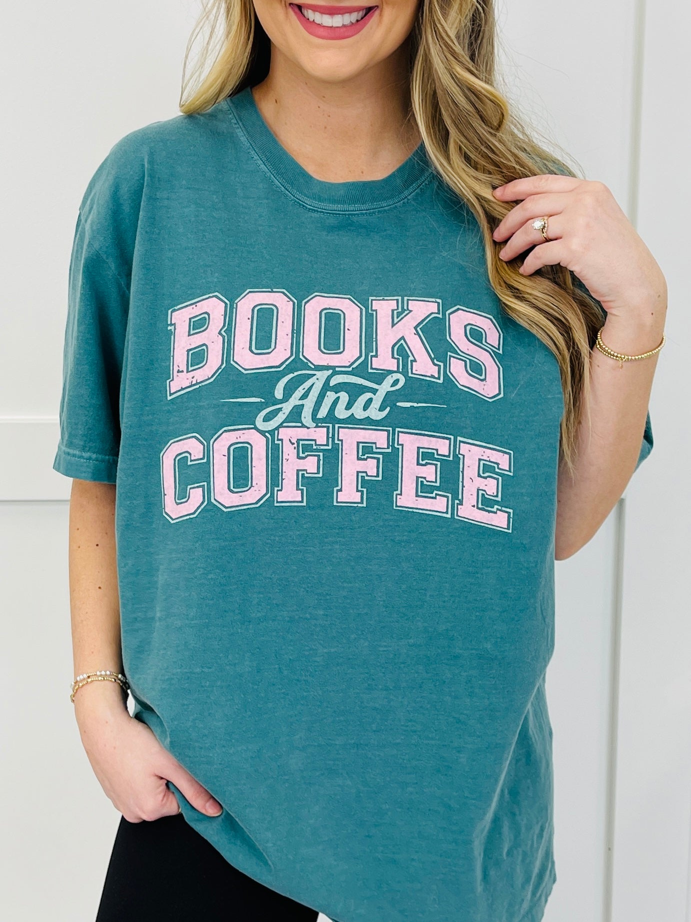 Books And Coffee Graphic Tee