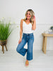 Top Of The Crop Tummy Control Wide Leg Cropped Jeans