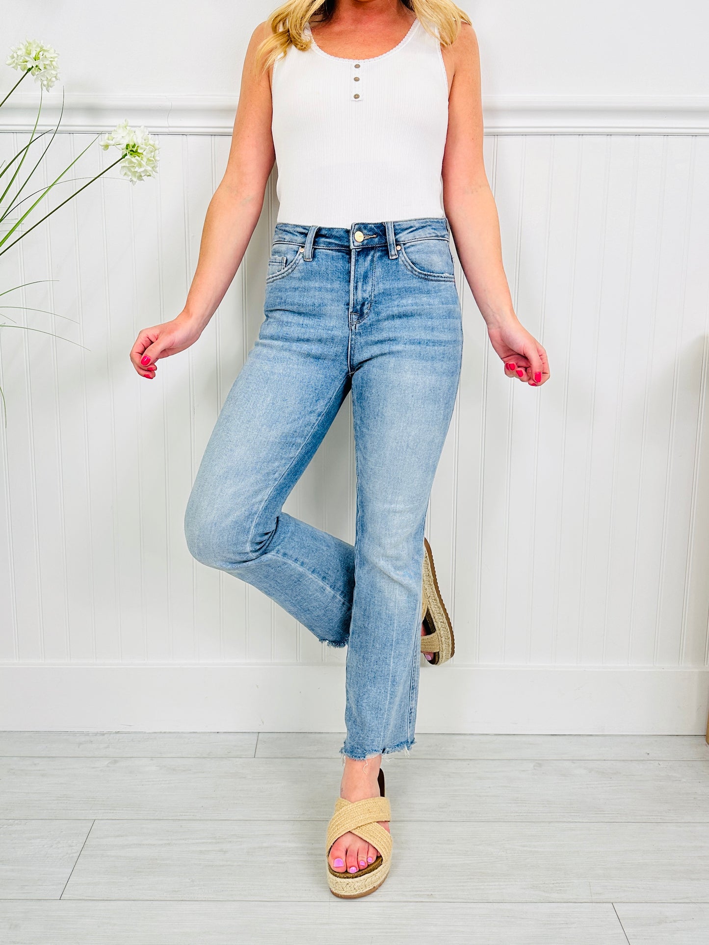 Kick Back And Relax Kick Flare Cropped Jeans