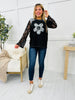 Winter Flower Top In Black