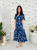 Sunday in Petals Dress In Navy