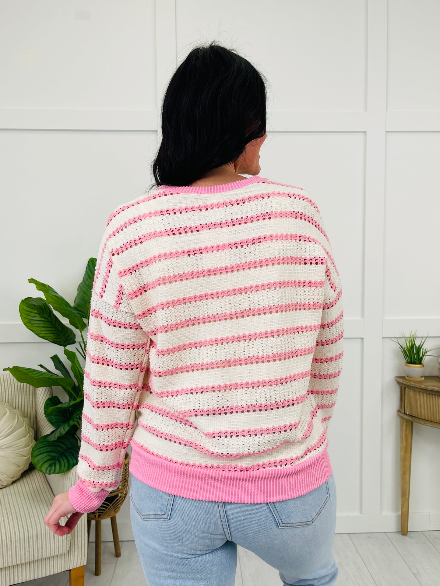 Rosy Ripples Sweater