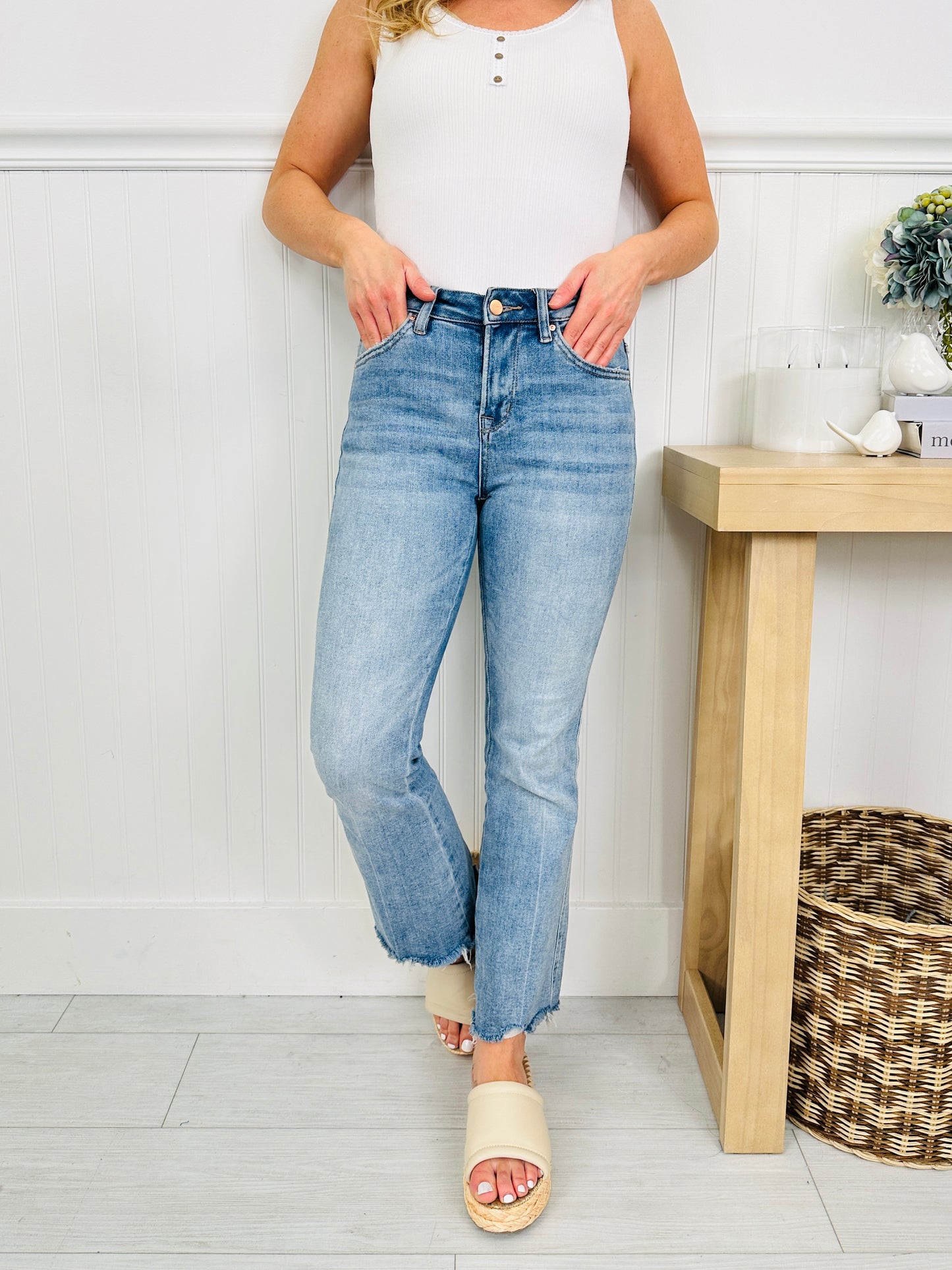 Kick Back And Relax Kick Flare Cropped Jeans