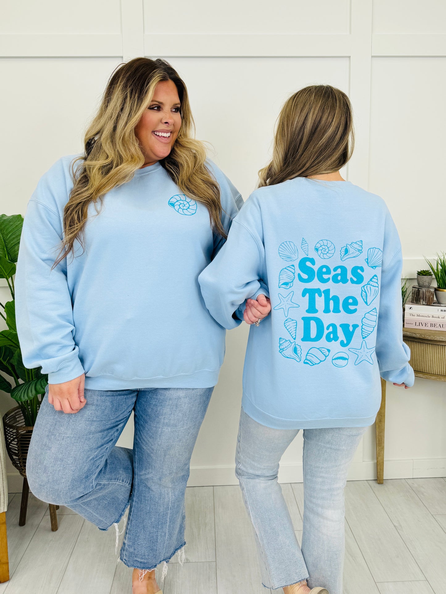 Seas The Day Graphic Crewneck Sweatshirt