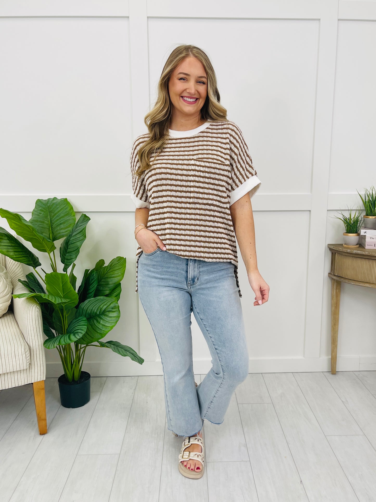 Easy Days Stripe Top In Multiple Colors