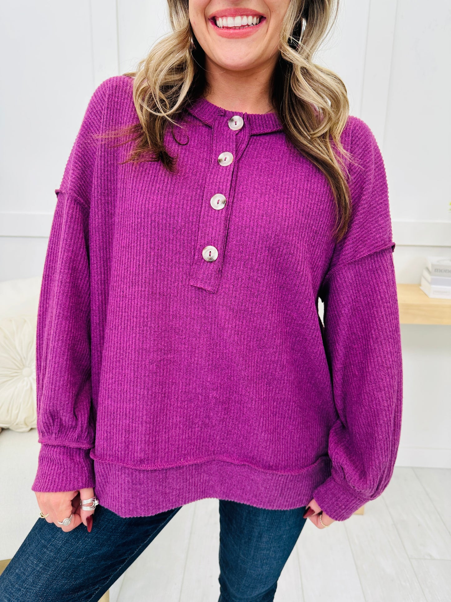 REG/CURVY Essential Buttoned Top- Multiple Colors!