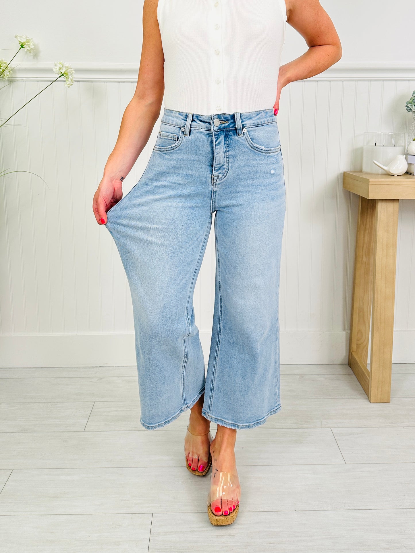 The Perfect Pick Cropped Wide Leg Jeans in Multiple Inseams