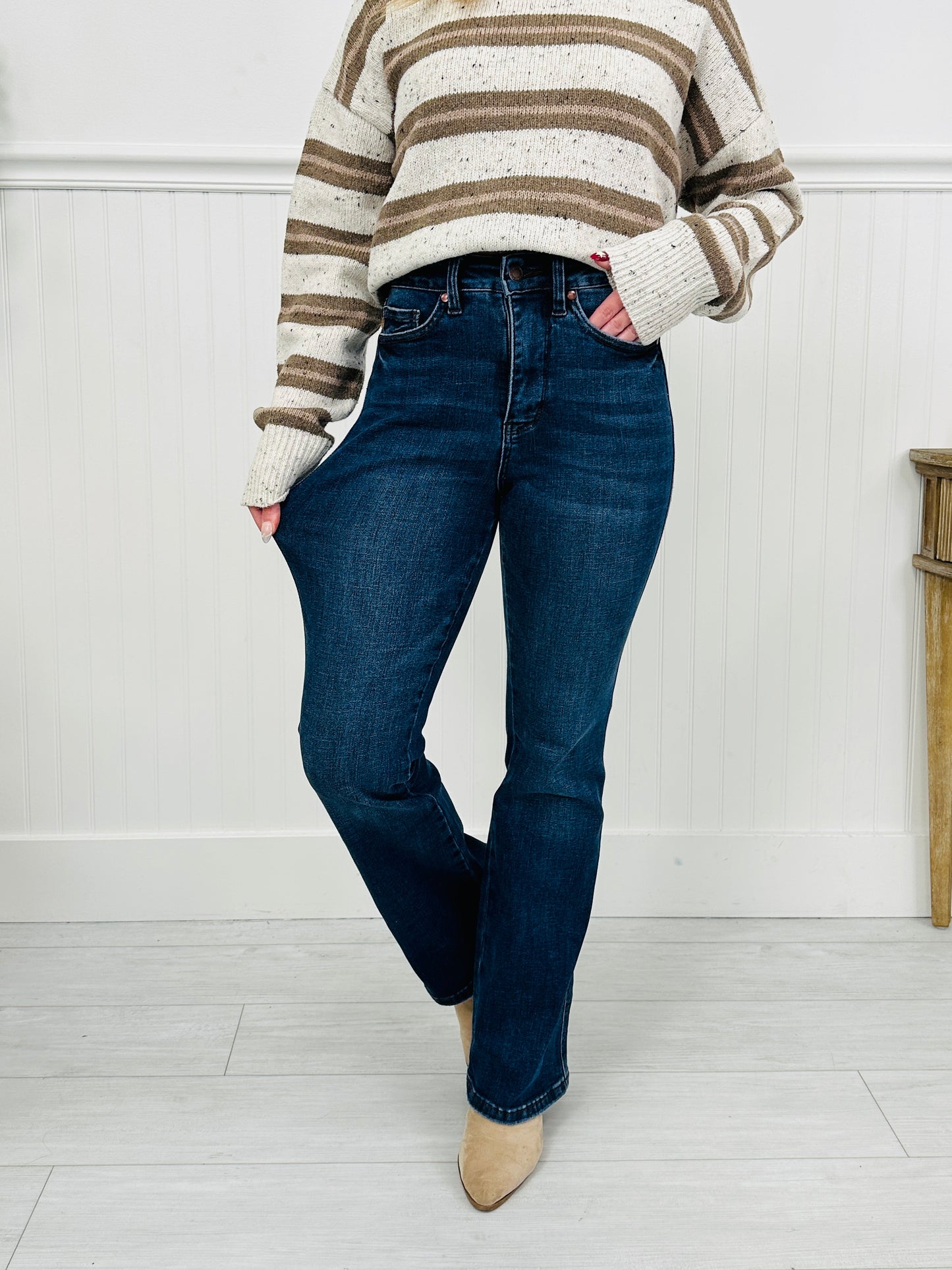 Judy Blue Meant To Be Tummy Control Bootcut Jeans in Three Inseams
