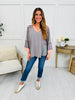 Floral Studio Top in Ghost Grey