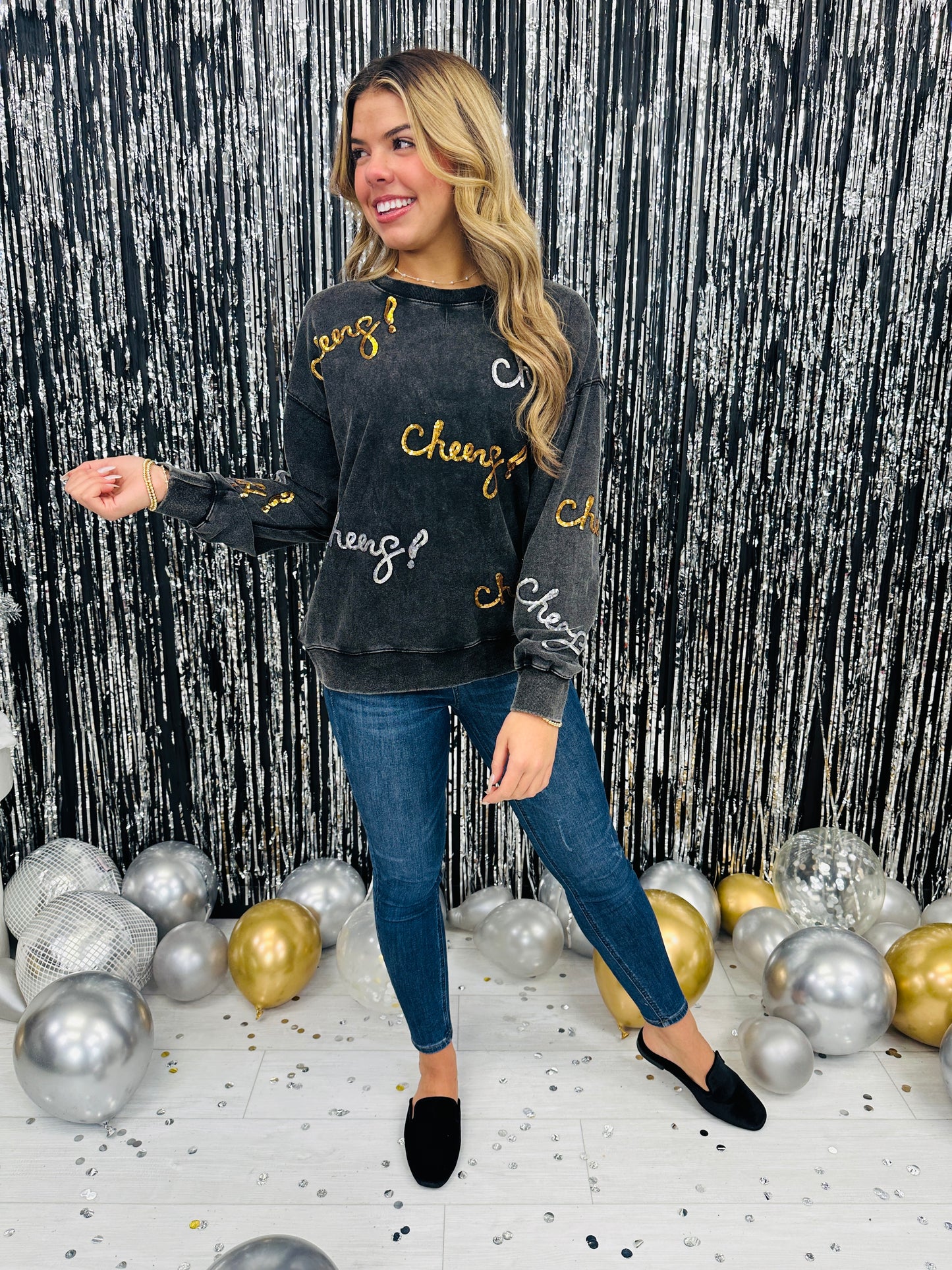 REG/CURVY Sparkling Cheers Sweatshirt- Multiple Colors!