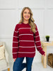 Parallel Paths Sweater in Cabernet/Ivory