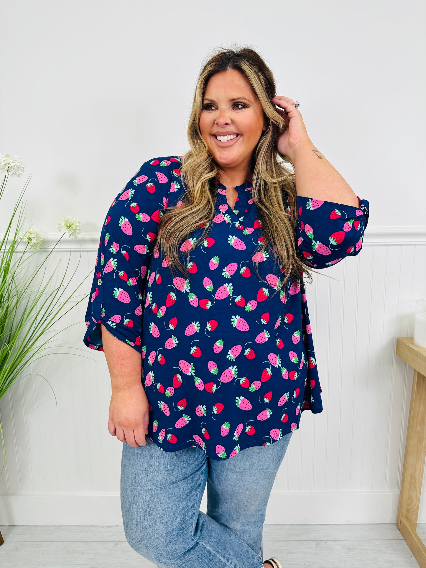 Sweet Like Spring Top in Plant City Print