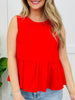 Hushed Color Top In Red