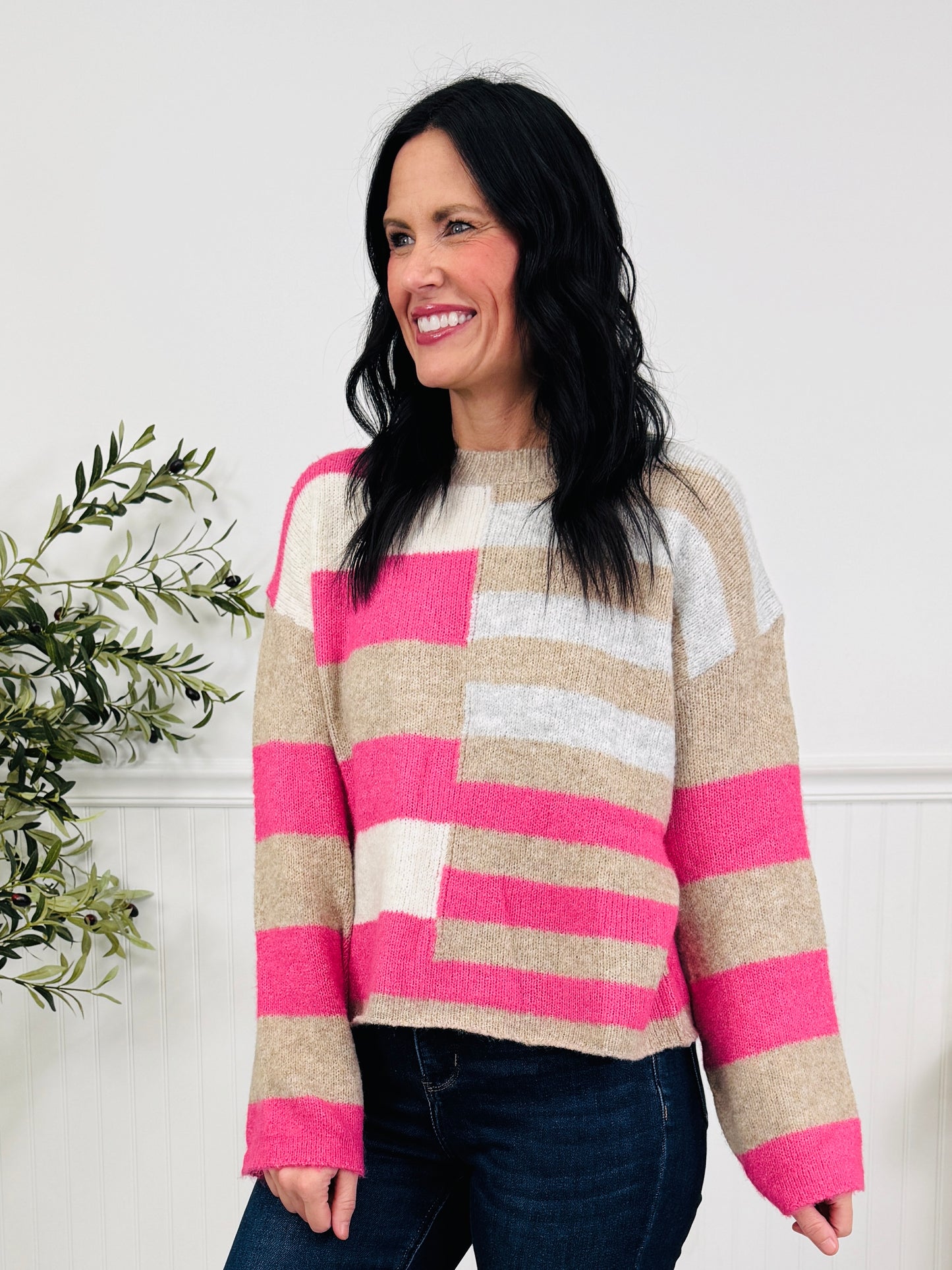 Color Crush Sweater In Hot Pink