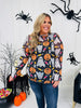 Spooky Things Mesh Top In Trick Or Treat Print