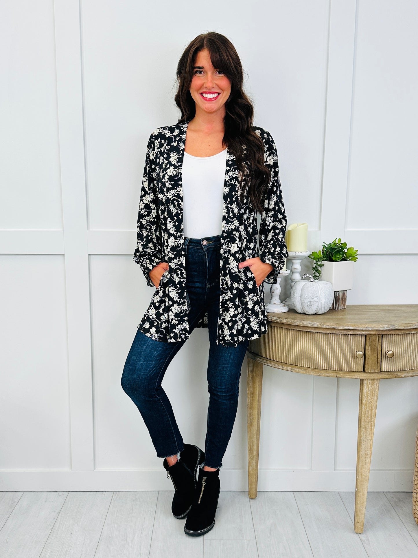 Black & Bloom Cardigan