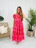 Blossom Breeze Dress in Pink Red