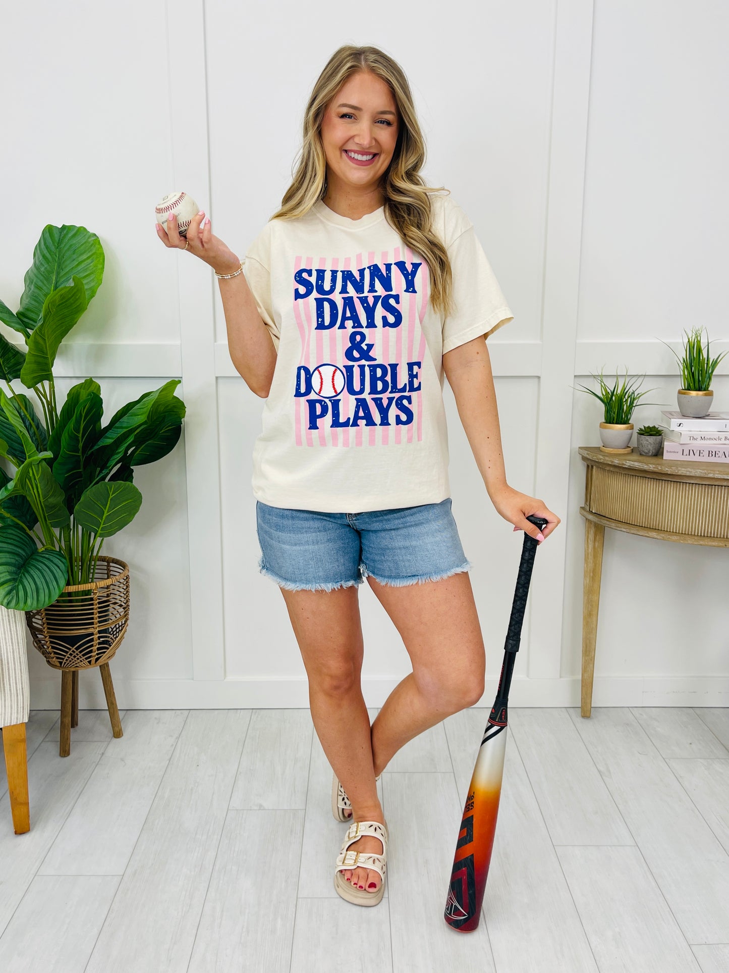 Sunny Days and Double Plays Graphic Tee