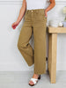 Judy Blue Khaki Crush Ankle Wide Jeans