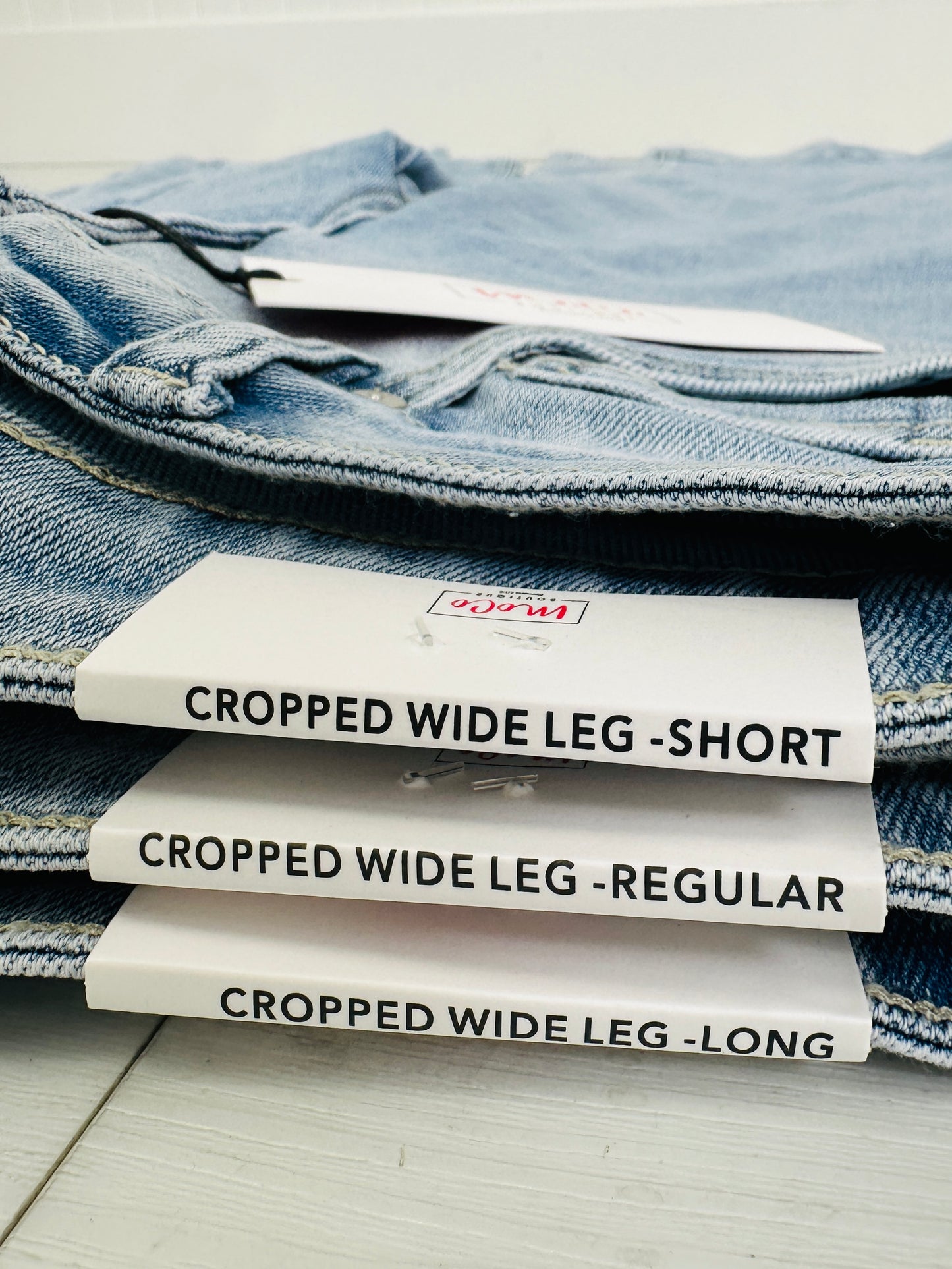 Triple the Comfort Cropped Wide Leg Jeans in Three Inseams