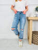 Judy Blue Spring Fling Boyfriend Jeans
